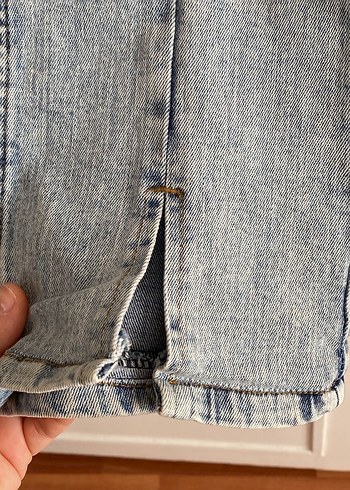 Mavi Yırtmaçlı Midi Denim Kadın Pantolon - Görsel 2