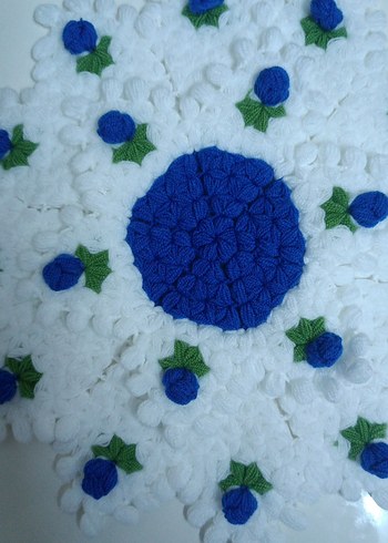 Mavi Çiçek Detaylı Banyo Süngeri - Görsel 2