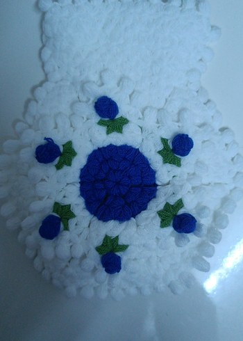 Mavi Çiçek Detaylı Banyo Süngeri - Görsel 3