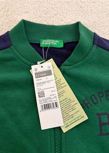 Erkek Çocuk Yeşil Fermuarlı Sweatshirt - Görsel 3