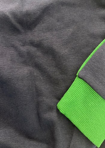 Erkek Çocuk Yeşil Fermuarlı Sweatshirt - Görsel 6