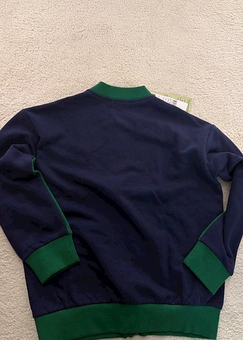 Erkek Çocuk Yeşil Fermuarlı Sweatshirt - Görsel 4