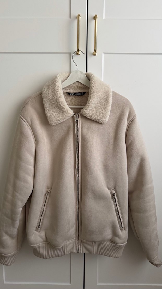 Kürklü erkek süet ceket - Görsel 2