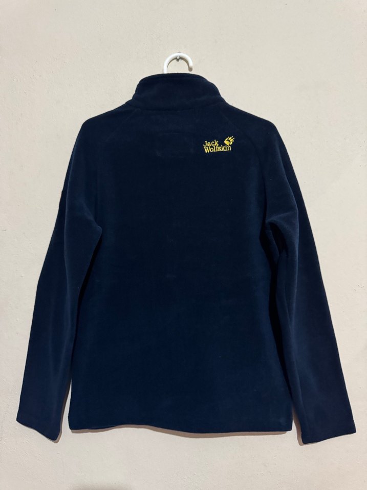 Jack wolfskin Erkek Mavi Fermuarlı Polar Ceket - Görsel 2