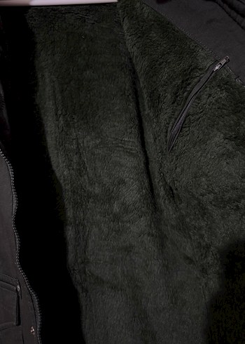 Koyu Haki Kapüşonlu Erkek Kaban-Parka - Görsel 4