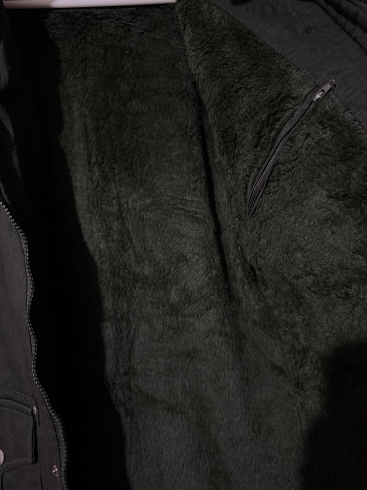 Koyu Haki Kapüşonlu Erkek Kaban-Parka - Görsel 4