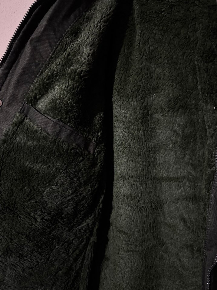 Koyu Haki Kapüşonlu Erkek Kaban-Parka - Görsel 5