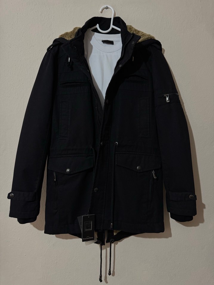 Siyah Erkek Kapüşonlu Kaban - Görsel 2