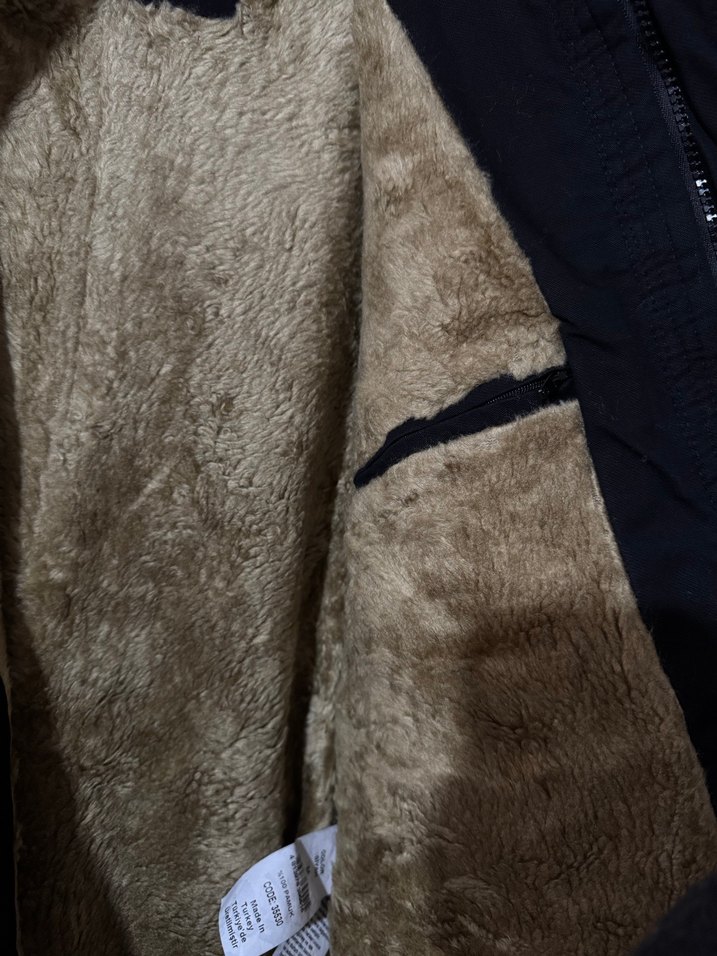 Siyah Erkek Kapüşonlu Kaban - Görsel 5