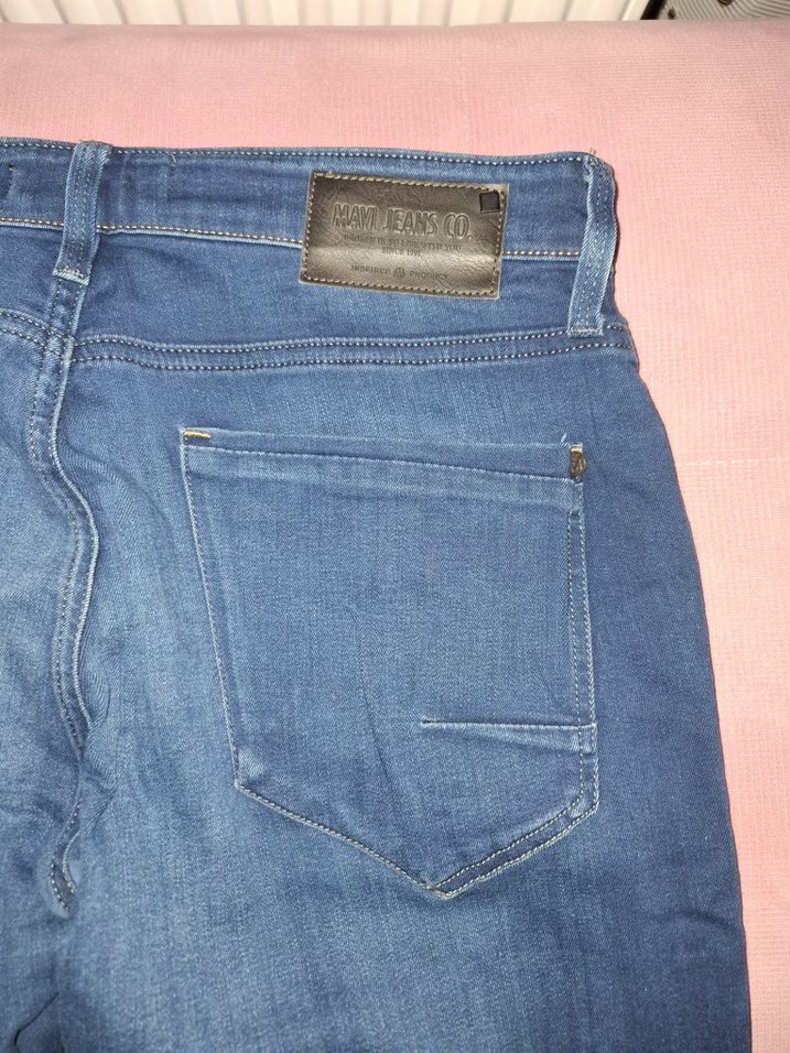 Kadın Mavi Normal Boy Kot Pantolon. - Görsel 3