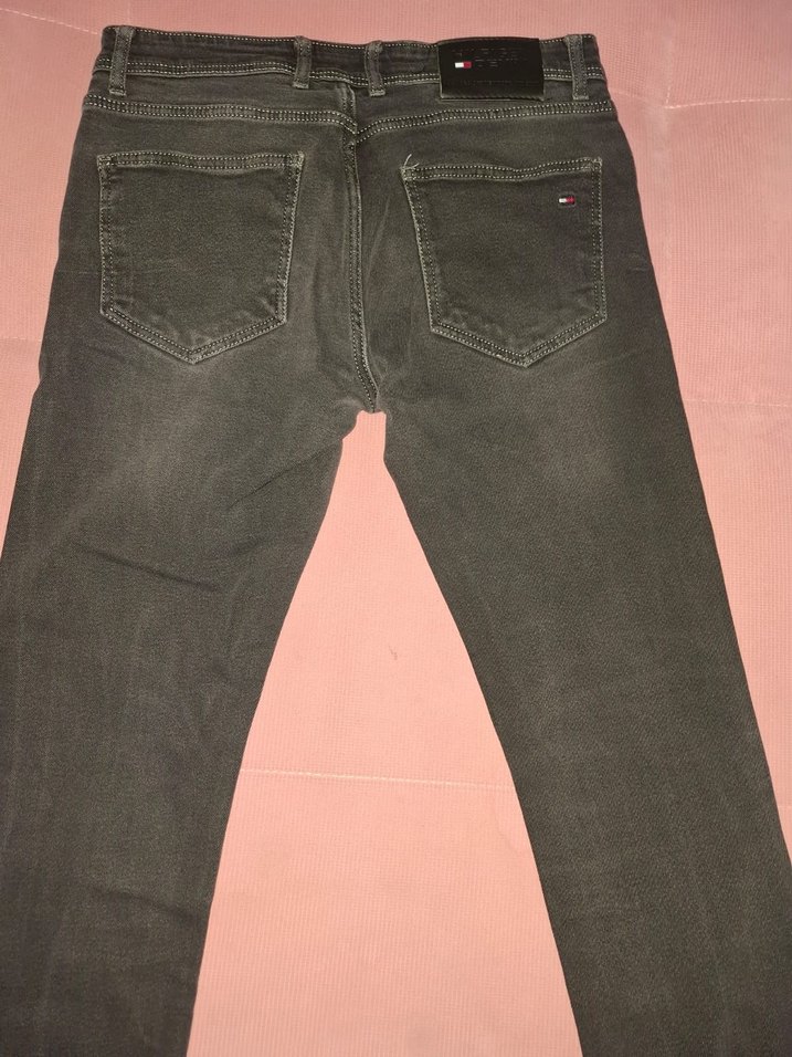 Tommy Jeans Gri Düğmeli Erkek Denim Pantolon - Görsel 4