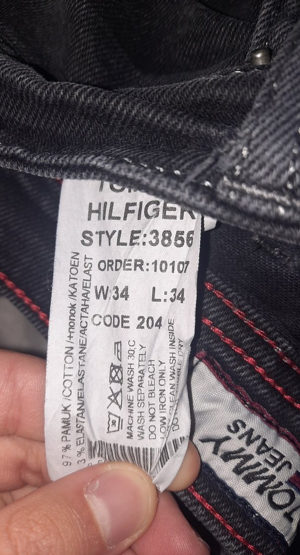 Tommy Jeans Gri Düğmeli Erkek Denim Pantolon - Görsel 5