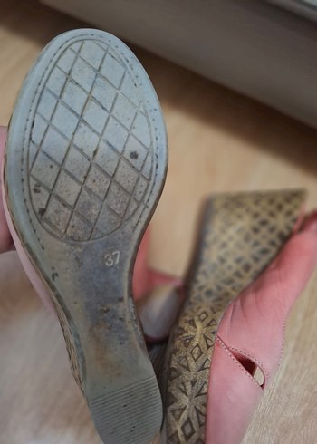 Pembe Dolgu Topuklu Kadın Sandalet - Görsel 2