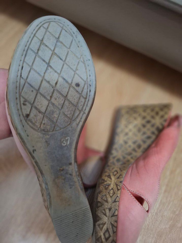 Pembe Dolgu Topuklu Kadın Sandalet - Görsel 2