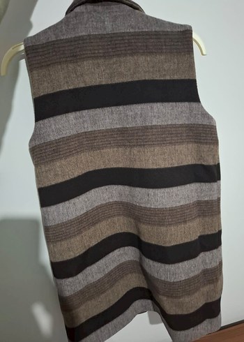 Zebra Desenli Düğmeli Kadın Yelek - Görsel 6