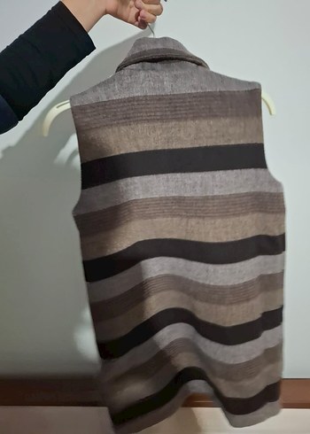 Zebra Desenli Düğmeli Kadın Yelek - Görsel 3