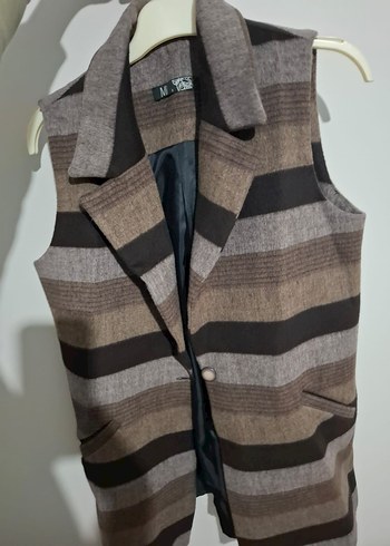 Zebra Desenli Düğmeli Kadın Yelek - Görsel 4