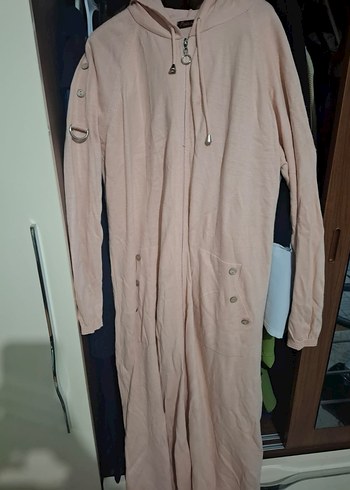 Bej Düğmeli Uzun Keten Kadın Ceket STANDART BEDEN. - Görsel 5