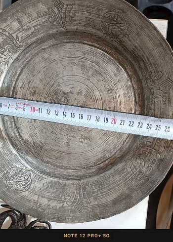 Gri Soyut Desenli Tabak - Görsel 4