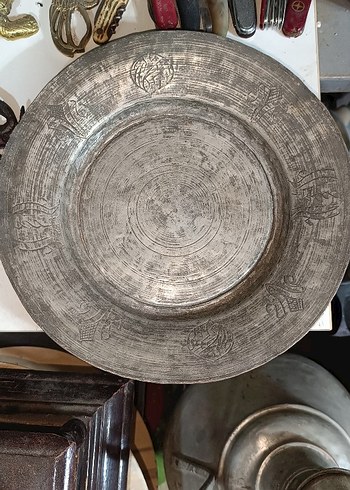 Gri Soyut Desenli Tabak - Görsel 5