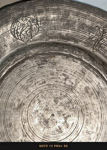 Gri Soyut Desenli Tabak - Görsel 2