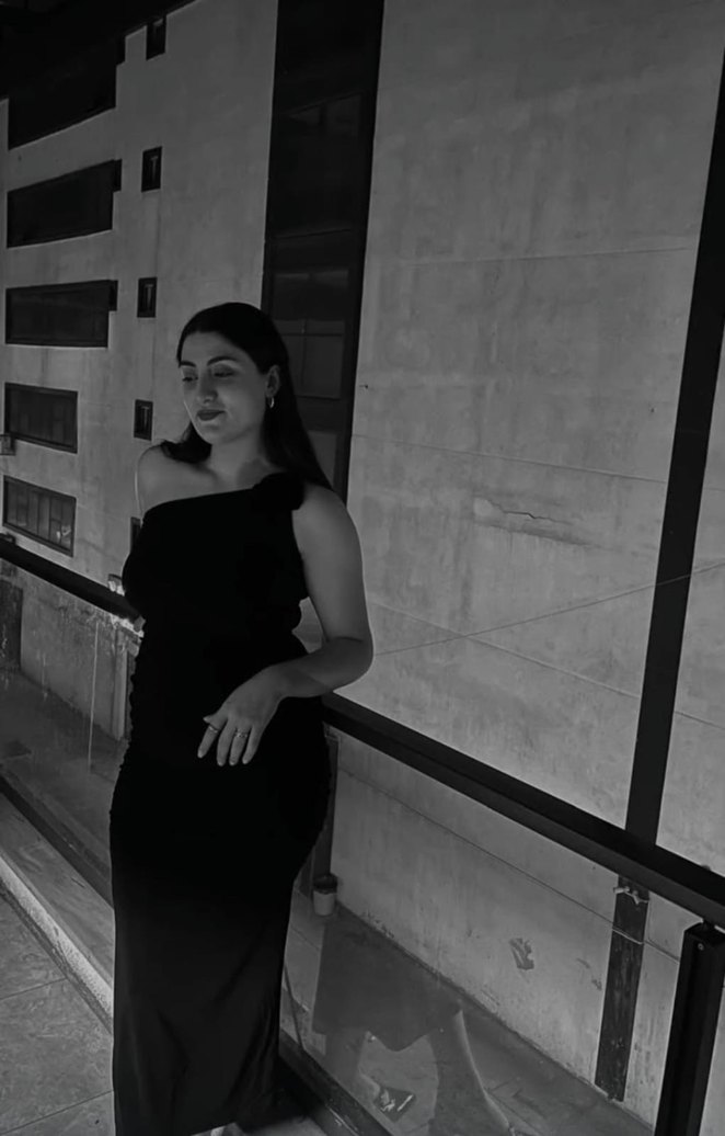 Siyah Tek Omuzlu Uzun Süet Elbise - Görsel 3