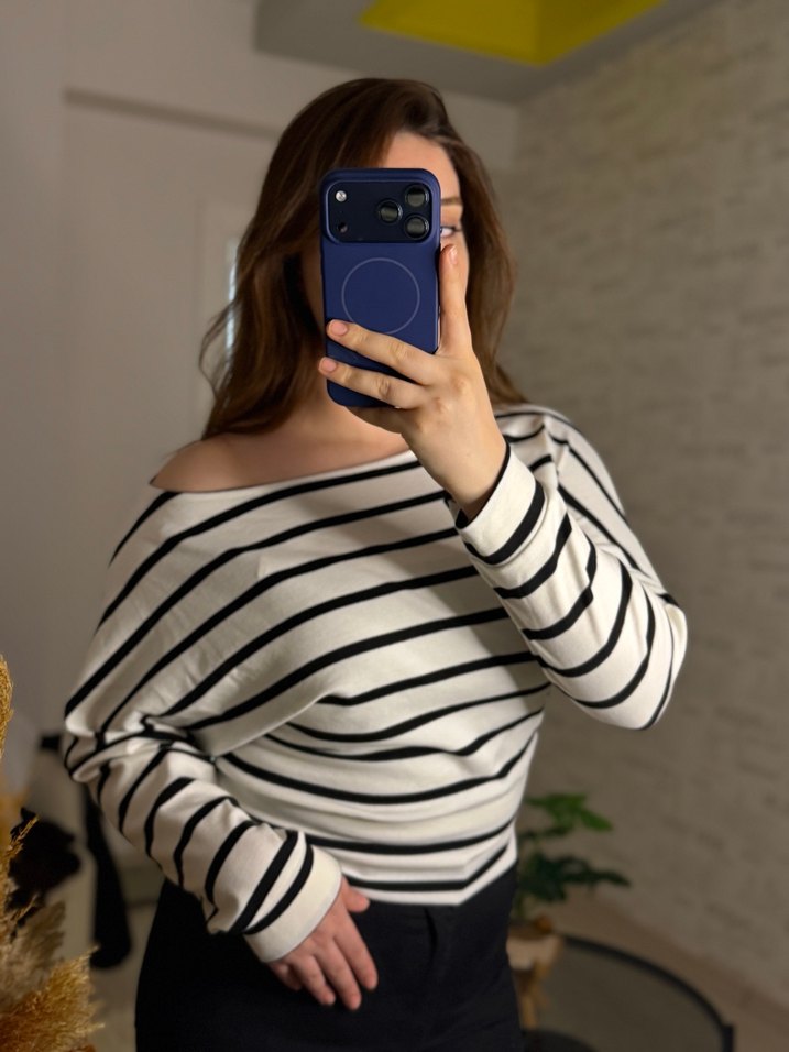 düşük kol bluz - Görsel 2