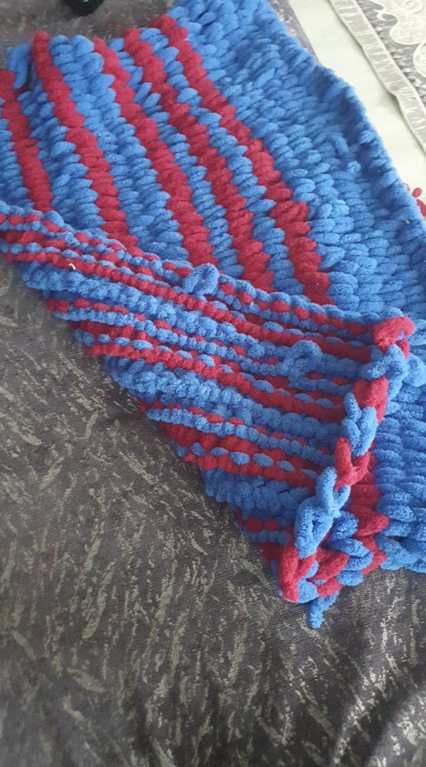 Renkli Örgü Çocuk Battaniyesi - Görsel 2