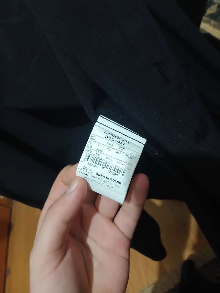 D'S Damat Siyah Gömlek L Beden - Sadece 1 kez giyildi - Görsel 4