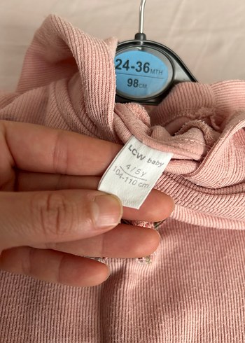 Düğmeli Pembe Sweat - Görsel 3