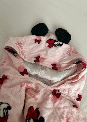 Kız Çocuk Pembe kulaklı Minnie Mouse Desenli Panço - Görsel 4