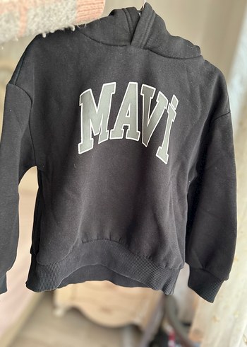Orijinal Mavi Siyah Kapüşonlu Sweatshirt - Görsel 3