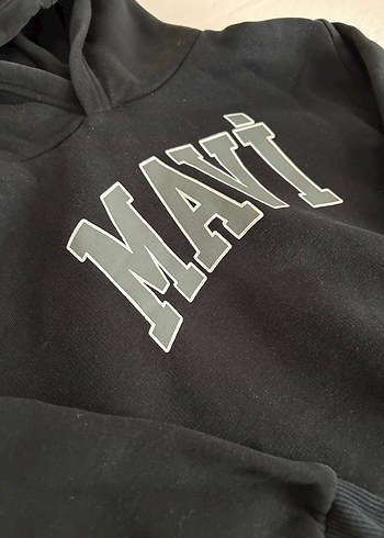 Orijinal Mavi Siyah Kapüşonlu Sweatshirt - Görsel 2