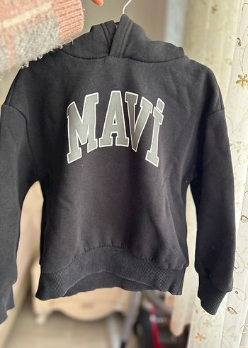 Orijinal Mavi Siyah Kapüşonlu Sweatshirt - Görsel 6