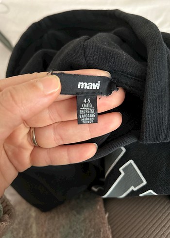 Orijinal Mavi Siyah Kapüşonlu Sweatshirt - Görsel 7