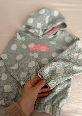 Kız Çocuk Gri Baskılı Sweatshirt - Görsel 2