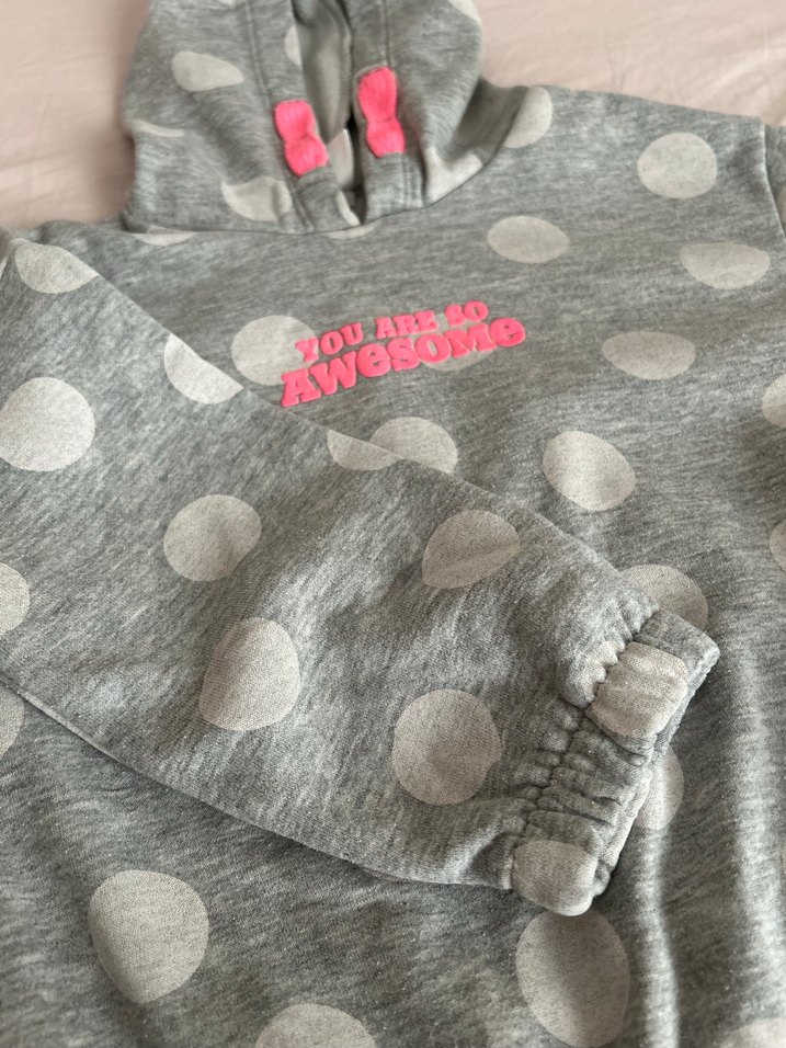 Kız Çocuk Gri Baskılı Sweatshirt - Görsel 5