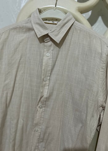 Tudors bej Keten uzun Kollu Gömlek - Görsel 4