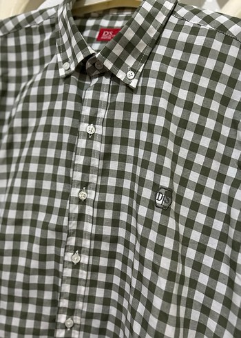 Hiç kullanılmadı. D'S Damat haki Kareli Erkek Gömlek - Görsel 4