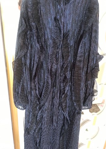 YKZ CEYLAN MARKA 
Lacivert tesettür elbise abiye - Görsel 5