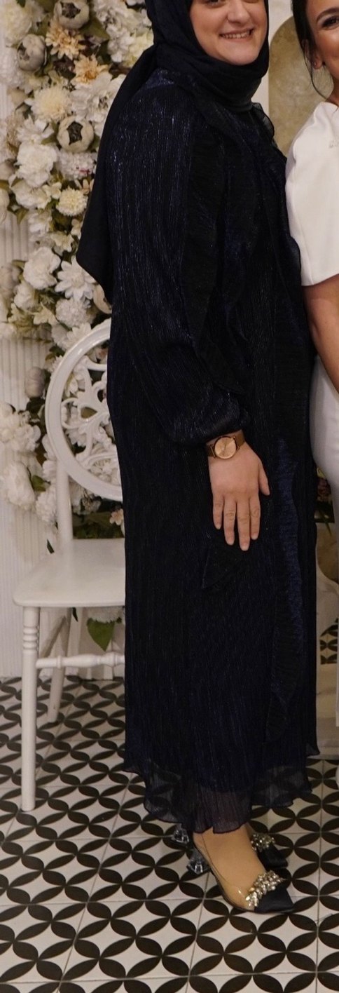 YKZ CEYLAN MARKA 
Lacivert tesettür elbise abiye - Görsel 2