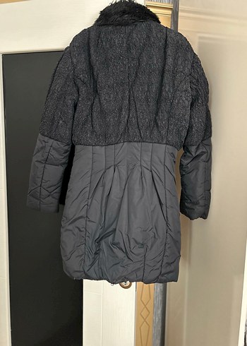 Koton Kürklü Midi Siyah Kadın Mont - Görsel 3