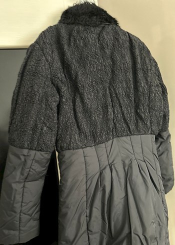 Koton Kürklü Midi Siyah Kadın Mont - Görsel 2