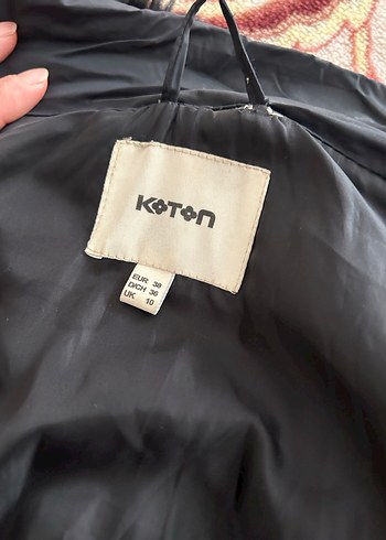 Koton Kürklü Midi Siyah Kadın Mont - Görsel 9