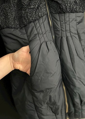 Koton Kürklü Midi Siyah Kadın Mont - Görsel 12