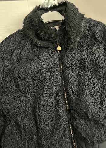 Koton Kürklü Midi Siyah Kadın Mont - Görsel 11