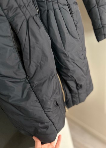 Koton Kürklü Midi Siyah Kadın Mont - Görsel 10