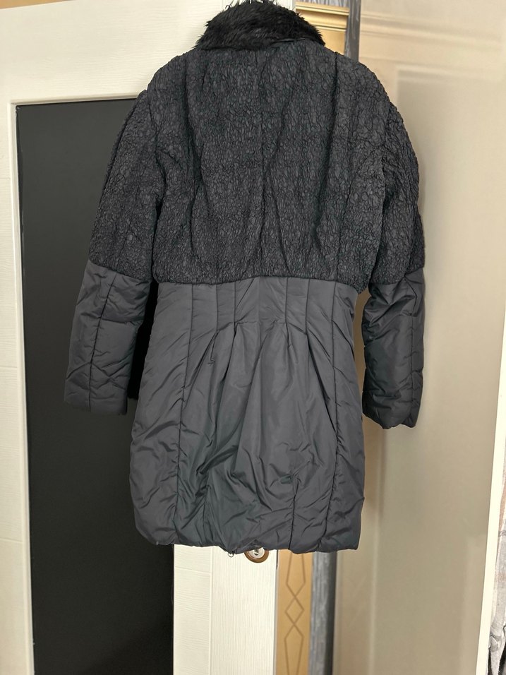 Koton Kürklü Midi Siyah Kadın Mont - Görsel 3