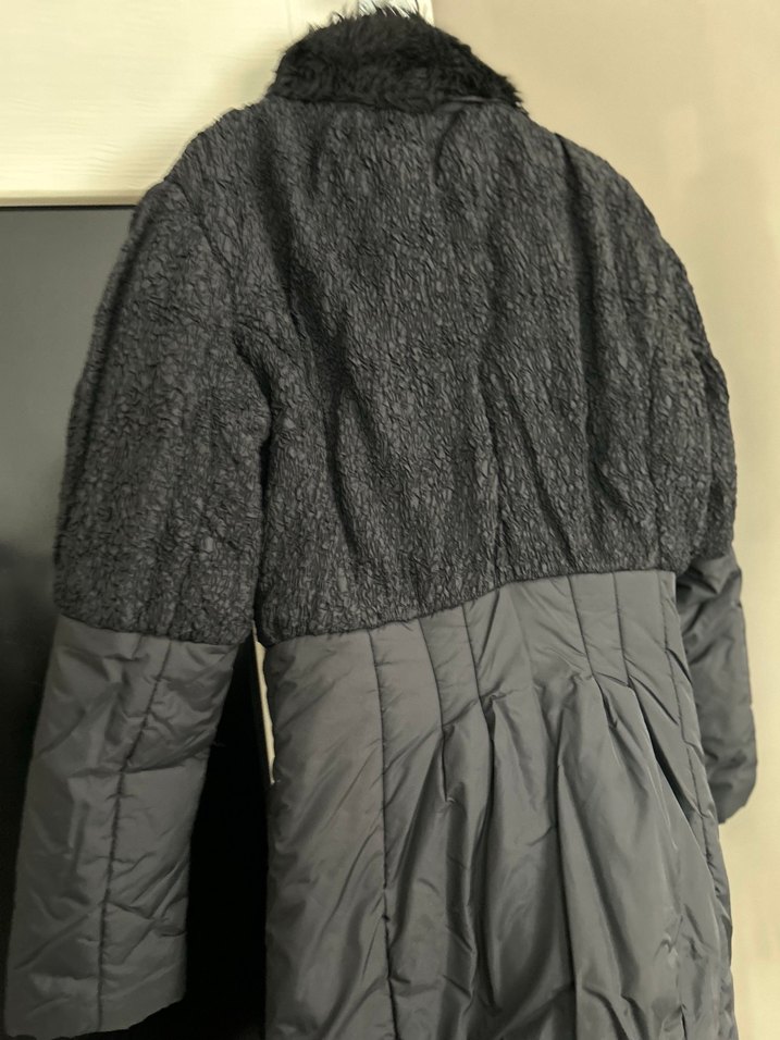 Koton Kürklü Midi Siyah Kadın Mont - Görsel 2