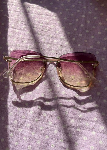 Mor Vintage Transparan Kadın Gözlüğü - Görsel 3